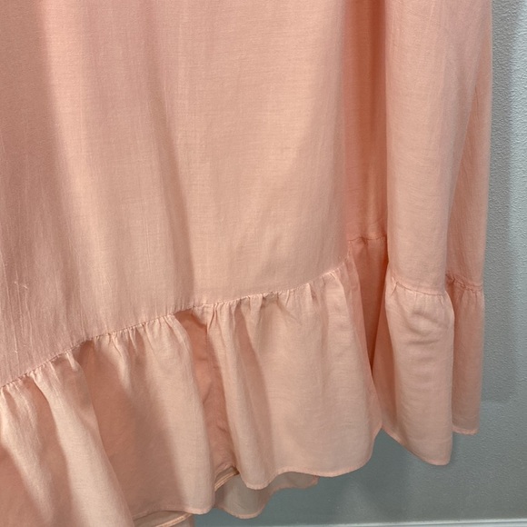 Loft Flounce Halter Midi Dress Large peach costal sunset - Picture 3 of 12